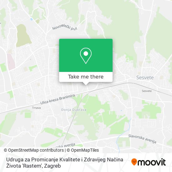 Udruga za Promicanje Kvalitete i Zdravijeg Načina Života 'Rastem' map