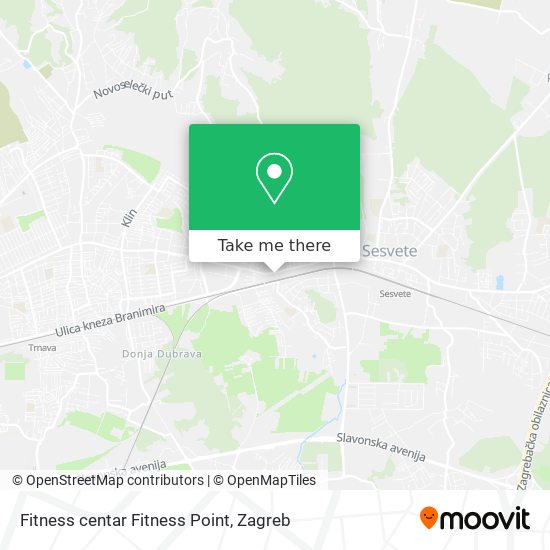 Fitness centar Fitness Point map