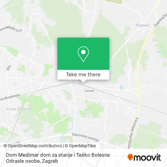 Dom Medimar dom za starije i Teško Bolesne Odrasle osobe map