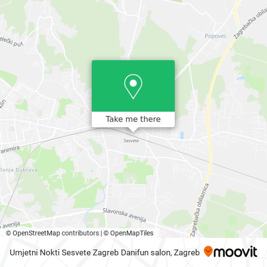 Umjetni Nokti Sesvete Zagreb Danifun salon map