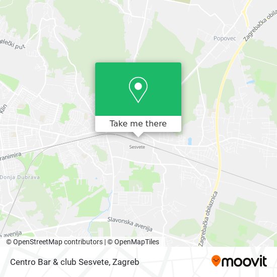 Centro Bar & club Sesvete map