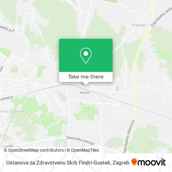 Ustanova za Zdravstvenu Skrb Findri-Gustek map