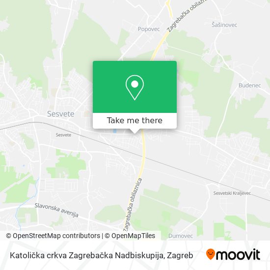 Katolička crkva Zagrebačka Nadbiskupija map