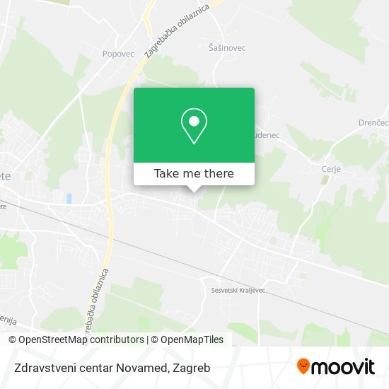 Zdravstveni centar Novamed map