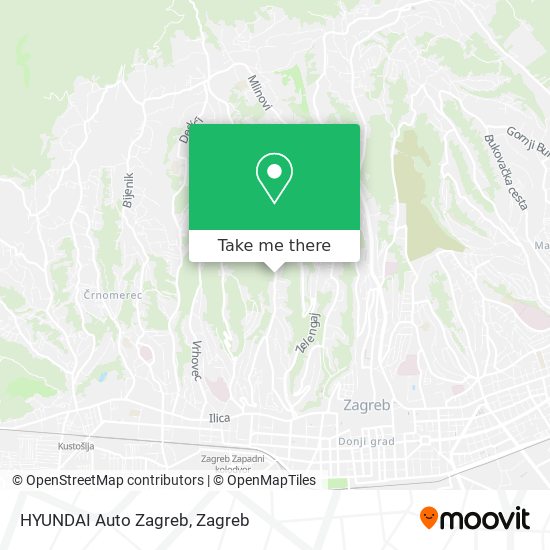 HYUNDAI Auto Zagreb map