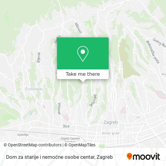 Dom za starije i nemoćne osobe centar map