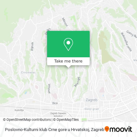 Poslovno-Kulturni klub Crne gore u Hrvatskoj map
