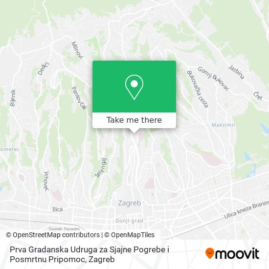 Prva Gradanska Udruga za Sjajne Pogrebe i Posmrtnu Pripomoc map