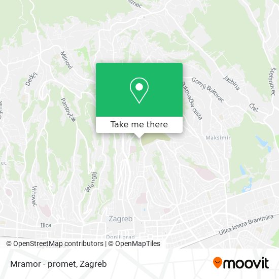 Mramor - promet map