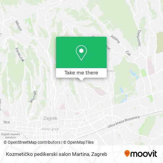 Kozmetičko pedikerski salon Martina map