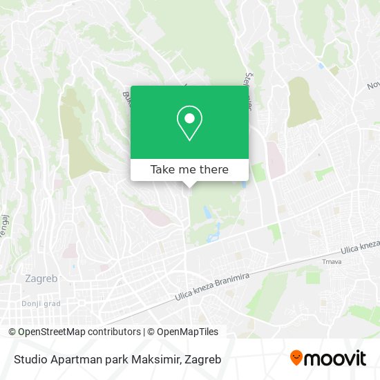 Studio Apartman park Maksimir map