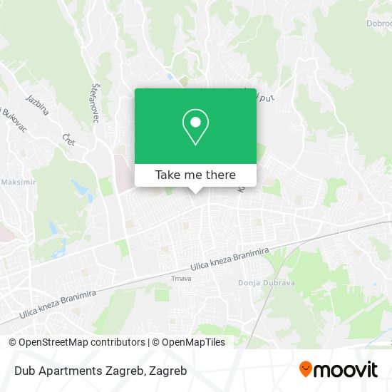 Dub Apartments Zagreb map