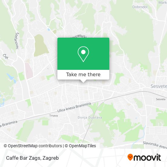 Caffe Bar Zags map