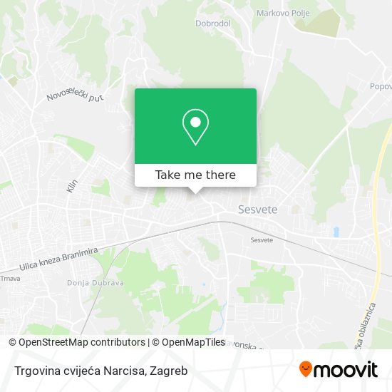 Trgovina cvijeća Narcisa map