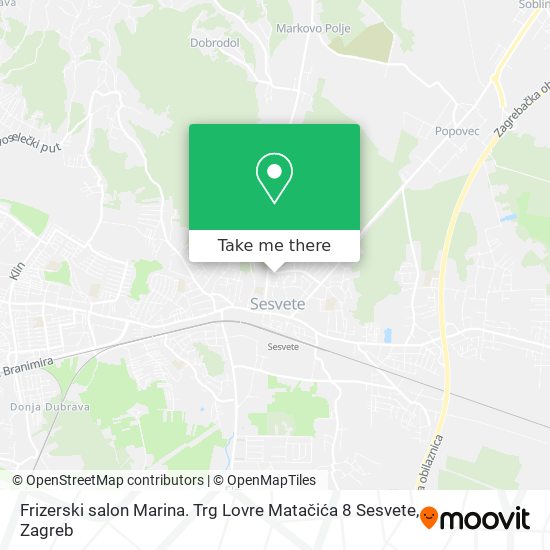 Frizerski salon Marina. Trg Lovre Matačića 8 Sesvete map