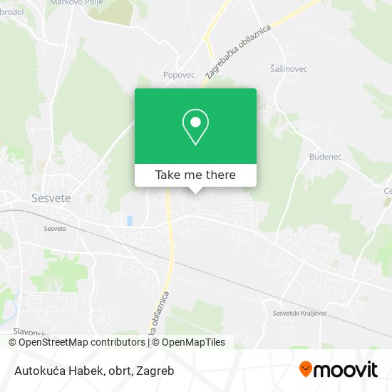 Autokuća Habek, obrt map