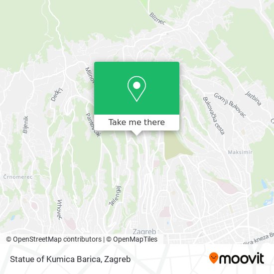 Statue of Kumica Barica map