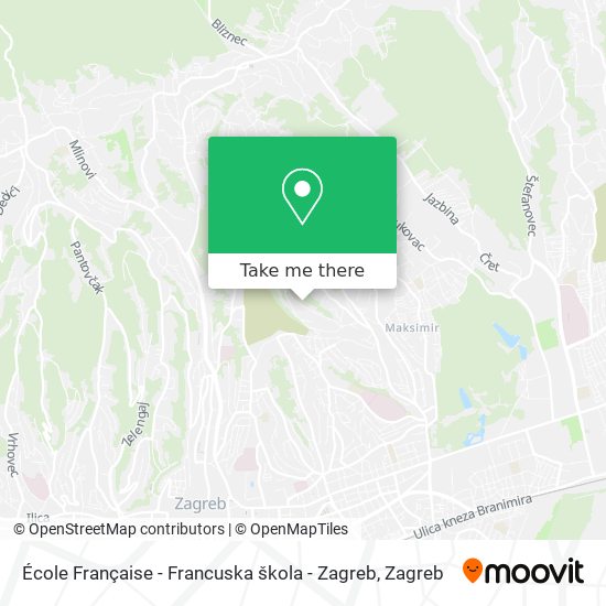 École Française - Francuska škola - Zagreb map