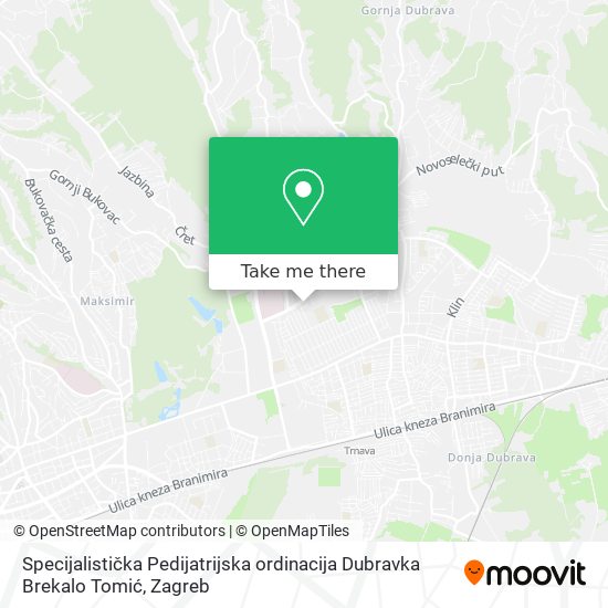 Specijalistička Pedijatrijska ordinacija Dubravka Brekalo Tomić map