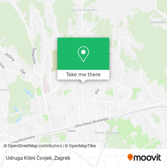 Udruga Kišni Čovjek map