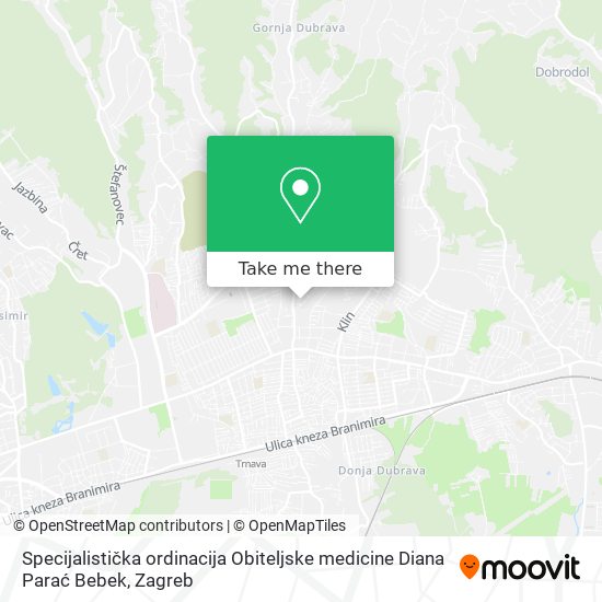 Specijalistička ordinacija Obiteljske medicine Diana Parać Bebek map