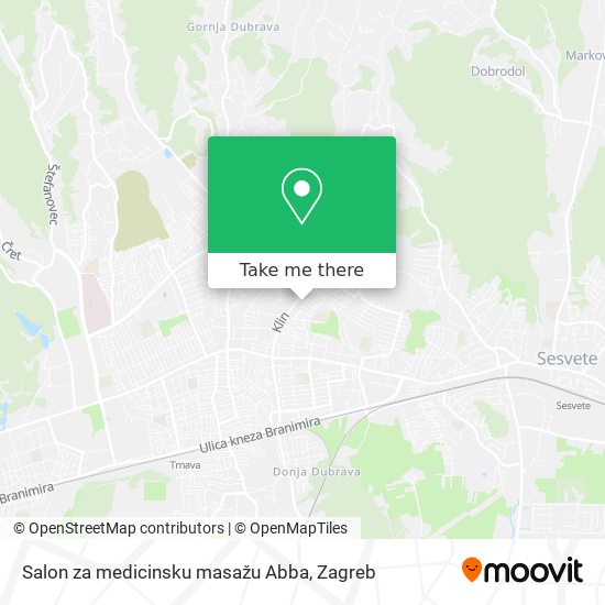 Salon za medicinsku masažu Abba map