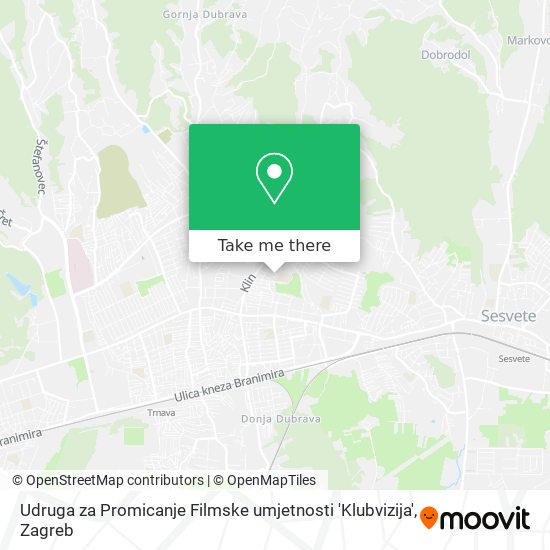 Udruga za Promicanje Filmske umjetnosti 'Klubvizija' map