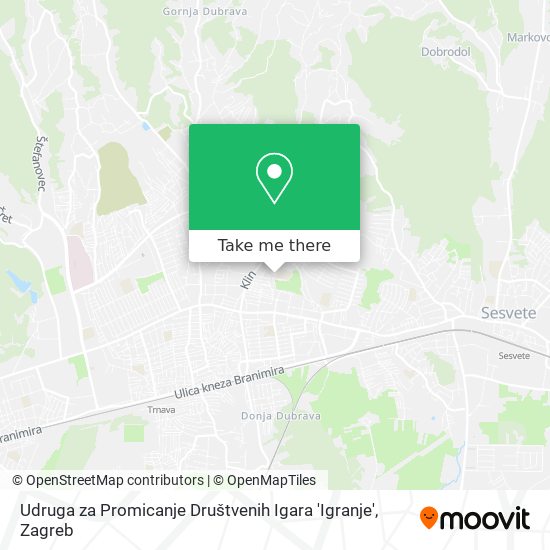 Udruga za Promicanje Društvenih Igara 'Igranje' map