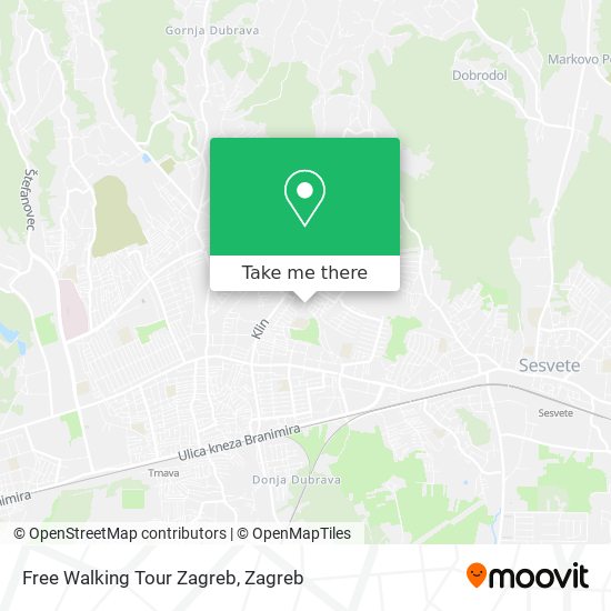 Free Walking Tour Zagreb map