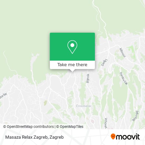 Masaza Relax Zagreb map