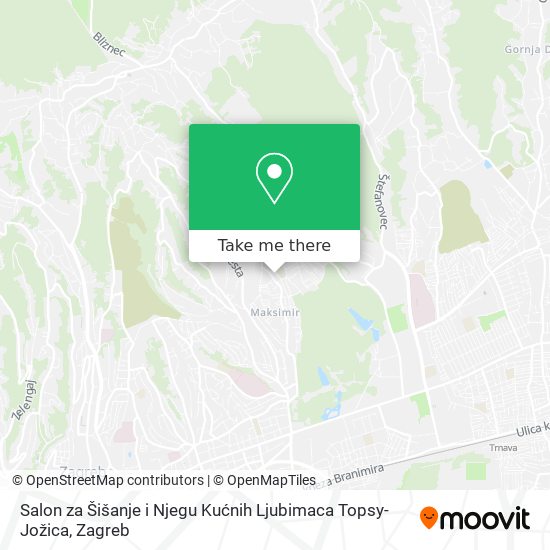 Salon za Šišanje i Njegu Kućnih Ljubimaca Topsy-Jožica map