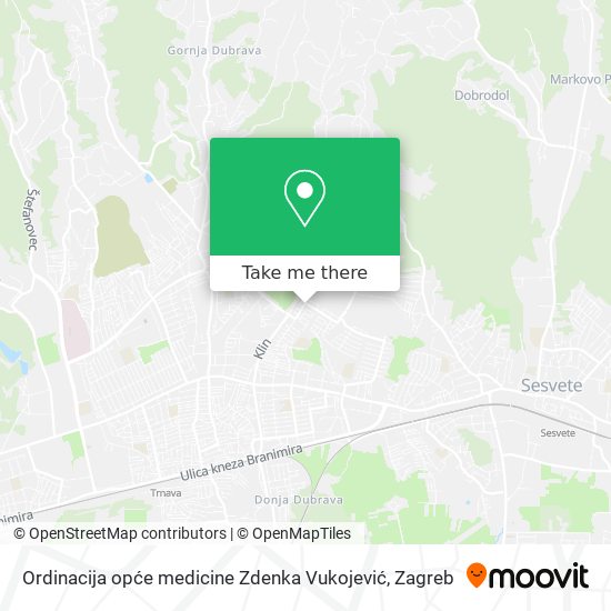 Ordinacija opće medicine Zdenka Vukojević map