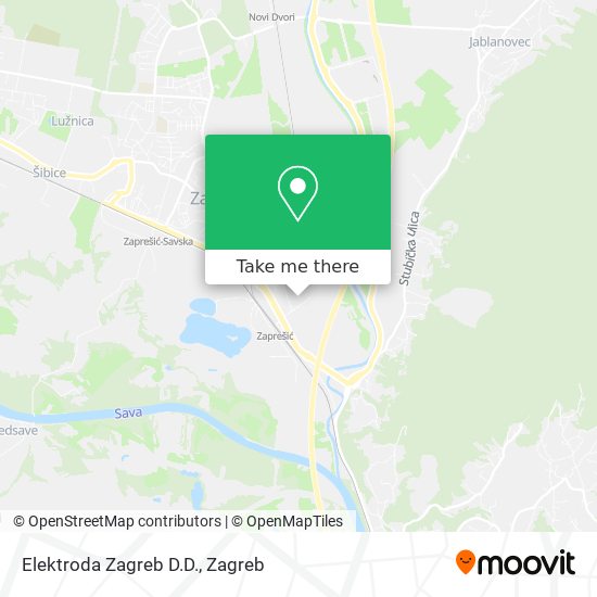 Elektroda Zagreb D.D. map