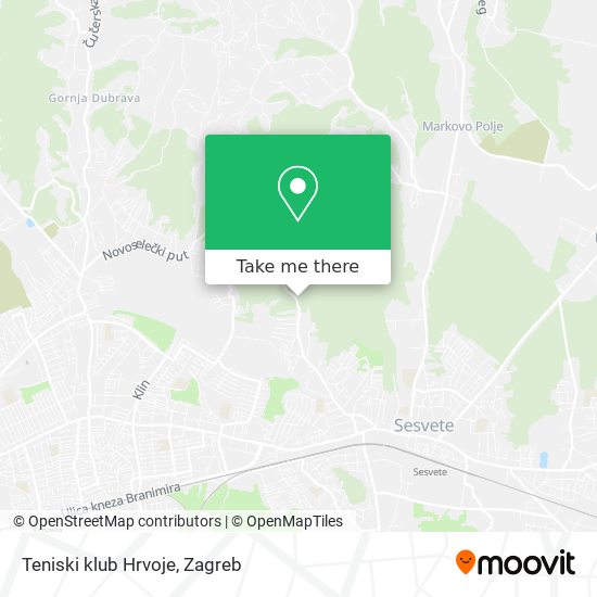 Teniski klub Hrvoje map