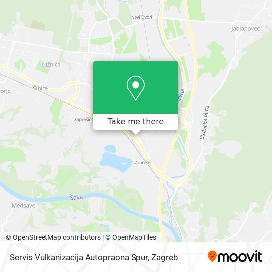 Servis Vulkanizacija Autopraona Spur map