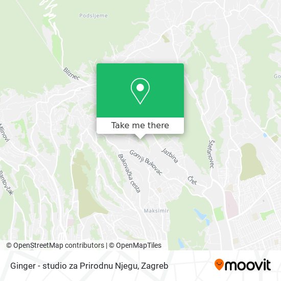 Ginger - studio za Prirodnu Njegu map