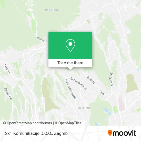 2x1 Komunikacije D.O.O. map