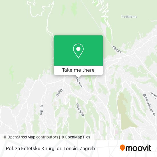 Pol. za Estetsku Kirurg. dr. Tončić map