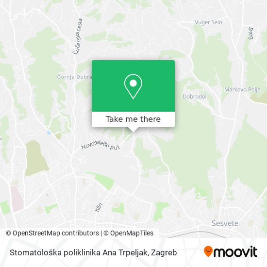 Stomatološka poliklinika Ana Trpeljak map