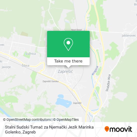 Stalni Sudski Tumač za Njemački Jezik Marinka Golenko map