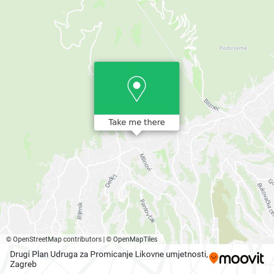 Drugi Plan Udruga za Promicanje Likovne umjetnosti map