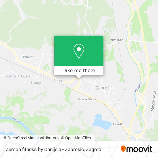 Zumba fitness by Danijela - Zapresic map