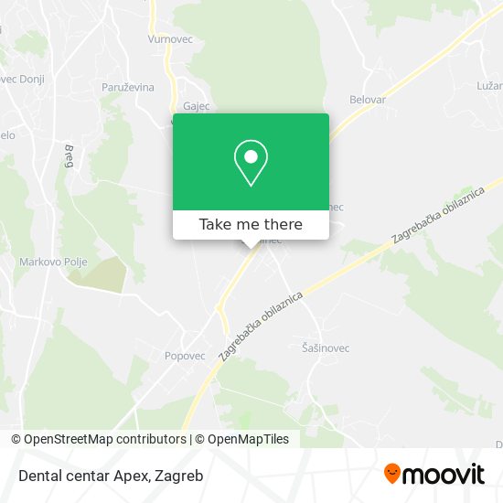 Dental centar Apex map