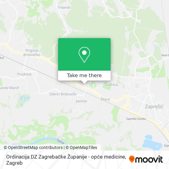 Ordinacija DZ Zagrebačke Županije - opće medicine map