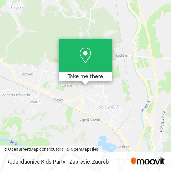 Rođendaonica Kids Party - Zaprešić map