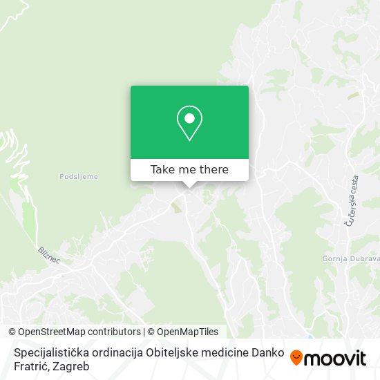 Specijalistička ordinacija Obiteljske medicine Danko Fratrić map