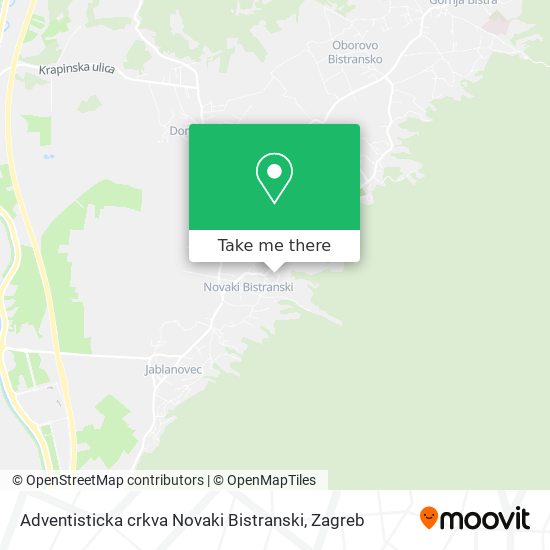 Adventisticka crkva Novaki Bistranski map