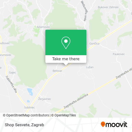 Shop Sesvete map