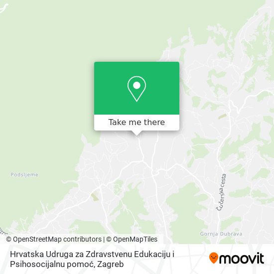 Hrvatska Udruga za Zdravstvenu Edukaciju i Psihosocijalnu pomoć map