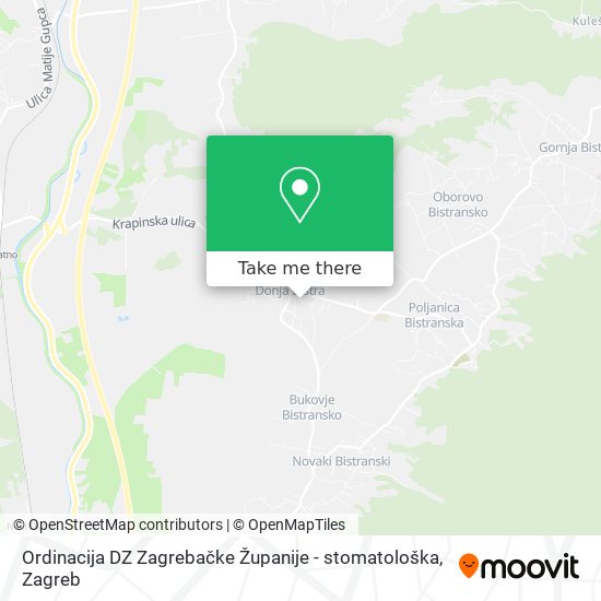 Ordinacija DZ Zagrebačke Županije - stomatološka map